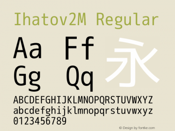 Ihatov2M Regular Version 1.059 Font Sample