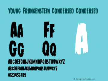 Young Frankenstein Condensed Condensed Version 1.0; 2013 Font Sample