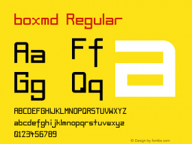 boxmd Regular Version 1.0 Font Sample