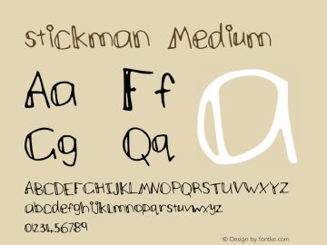 stickman Medium Version 001.000 Font Sample