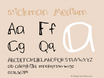 stickman Medium Version 001.000 Font Sample