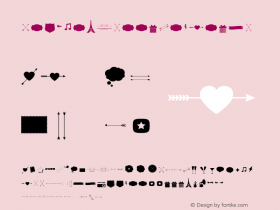 Only You Icons Romantic Version 1.000 2013 initial release Font Sample