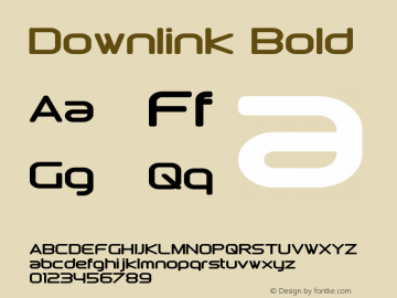 Downlink Bold Version 1.50 February 26, 2014 Font Sample