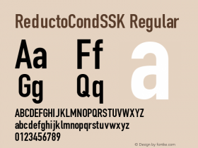 ReductoCondSSK Regular Macromedia Fontographer 4.1 8/6/95图片样张