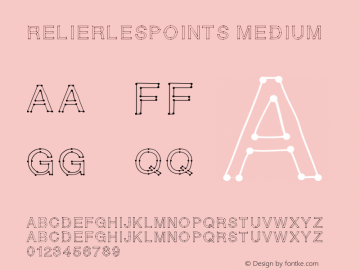 RELIERLESPOINTS Medium Version 001.000 Font Sample