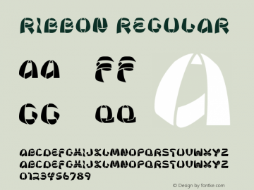 Ribbon Regular Version 1.00 March 24, 2006, initial release Font Sample
