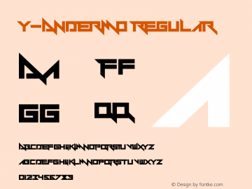 Y-Andermo Regular Version 1.0 Font Sample