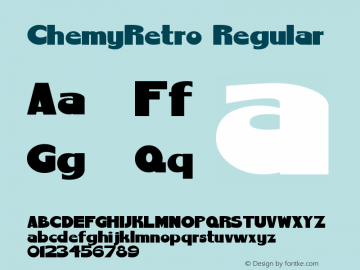 ChemyRetro Regular Version 001.000 Font Sample