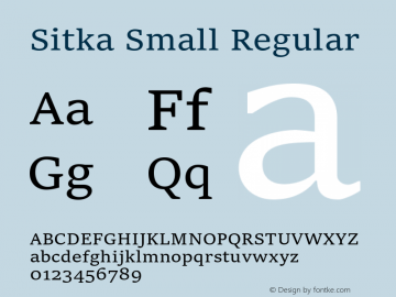 Sitka Small Regular Version 1.10图片样张