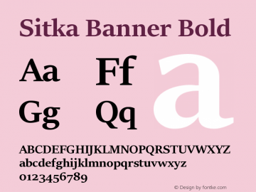 sitka banner bold font