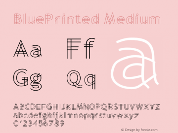 BluePrinted Medium Version 001.000 Font Sample