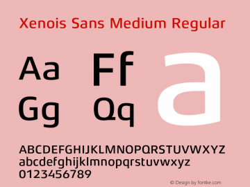 Xenois Sans Medium Regular Version 1.00图片样张