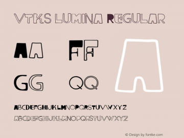 vtks lumina Regular Version 1.00 April 20, 2012, initial release Font Sample