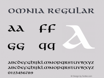 Omnia Regular Converted from e:\_downl~1\fonts\_\OMNIA.TF1 by ALLTYPE Font Sample