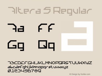 Altera 5 Regular Version 5.1.0 Font Sample