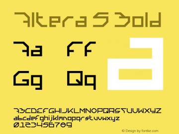 Altera 5 Bold Version 5.5.0 Font Sample