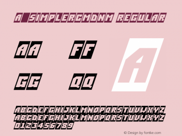a_SimplerCmDnm Regular 01.03 Font Sample