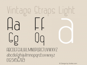 Vintage Straps Light Version 1.000 Font Sample