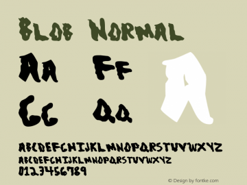 Blob Normal 1.0 Fri Jan 02 20:57:28 1998 Font Sample