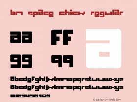 BN Space Chick Regular Version 1.0 Font Sample