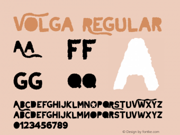 Volga Regular Version 001.000 Font Sample