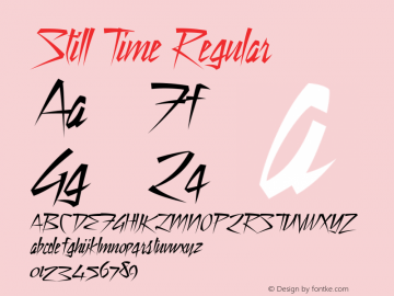 Still Time Regular Version 3.000 2005 Font Sample