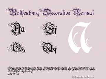 Rothenburg Decorative Normal 1.0 Font Sample
