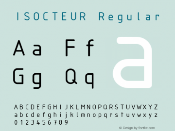 ISOCTEUR Regular 1.02 - 02/12/98 Font Sample