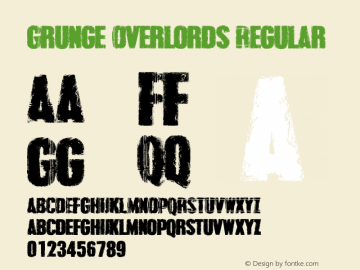 Grunge Overlords Regular Version 1.00 2013图片样张