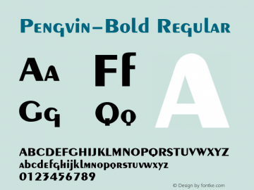 Pengvin-Bold Regular Version 1.0图片样张