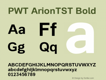 PWT ArionTST Bold Version 0.9 beta图片样张