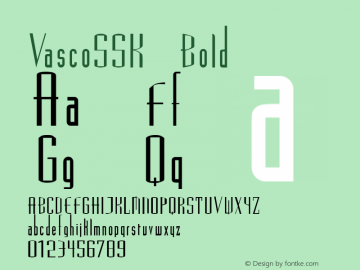 VascoSSK Bold Macromedia Fontographer 4.1 8/14/95图片样张