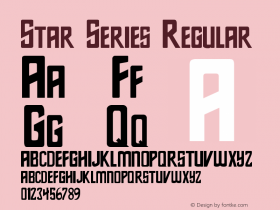 Star Series Regular Unknown Font Sample