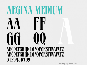 Aegina Medium Version 001.001 Font Sample