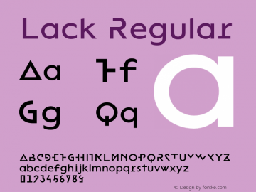 Lack Regular Version 1.000图片样张
