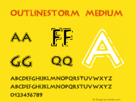 OutlineStorm Medium Version 001.000 Font Sample