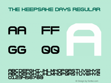 The Keepsake Days Regular Version 1.0 Font Sample