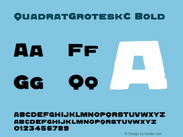 QuadratGroteskC Bold OTF 1.0;PS 001.000;Core 116;AOCW 1.0 161图片样张