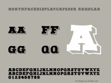 NorthFaceDisplayCapsSSK Regular Macromedia Fontographer 4.1 7/26/95图片样张