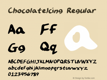 ChocolateIcing Regular Version 001.000 Font Sample