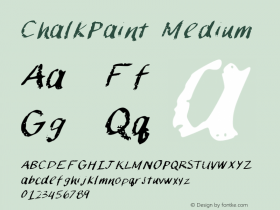 ChalkPaint Medium Version 001.000 Font Sample