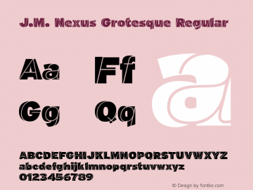 J.M. Nexus Grotesque Regular Version 3.003图片样张