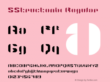 5Structonix Regular Version 1.0 Font Sample