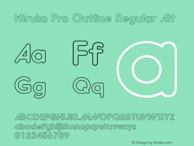 Hiruko Pro Outline Regular Alt Version 1.001图片样张