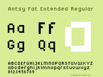 Antsy Fat Extended Regular 1.0 Font Sample
