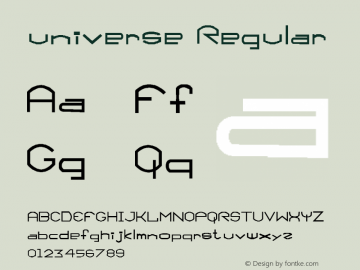 universe Regular Version 0.001 2013图片样张