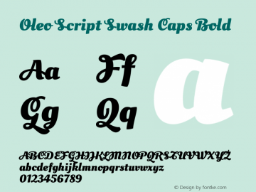 Oleo Script Swash Caps Bold Version 1.002图片样张