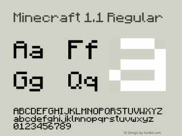 Minecraft 1 1 Font Minecraft1 1 Font Minecraft 1 1 Version 1 100 Font Ttf Font Uncategorized Font Fontke Com