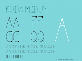 KODA Medium Version 001.000 Font Sample