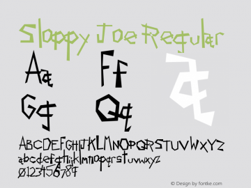 Sloppy Joe Regular 1.1 Font Sample
